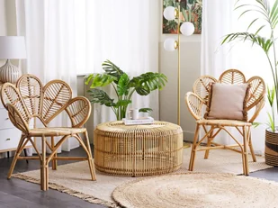 Zestaw mebli balkonowych rattanowy naturalny FLORENTINE II / LIMNI - Meble ogrodowe - miniaturka - grafika 4