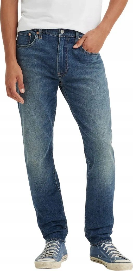 LEVIS SPODNIE JEANSOWE MĘSKIE PROSTE NIEBIESKIE Z PRZETARCIAMI 34/32 27BA