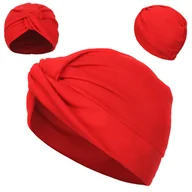 Czapki damskie - TURBAN DAMSKI BAWEŁNIANY GOTOWA CZAPKA NA GŁOWĘ BAWEŁNA TURBANY KOLORY - CZAP-TUR-9 - miniaturka - grafika 1
