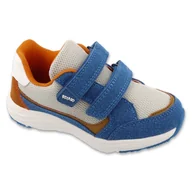Buty dla dziewczynek - Befado obuwie sportowe dziecięce na rzepy 514X024 niebieskie - miniaturka - grafika 1