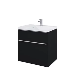 Elita 168303 SZAFKA podumywalkowa LOFTY 70 2S BLACK MATT PDW - Szafki łazienkowe - miniaturka - grafika 1