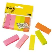 Post-It 3M Znaczniki (670/5), papier, 15x50mm, 5x100 kart., mix kolorów neonowy 3M-FT510285917 - Zakładki indeksujące - miniaturka - grafika 3