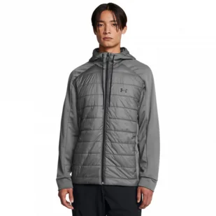 Męska kurtka treningowa Under Armour Armour Fleece Swacket - szara - Kurtki męskie - miniaturka - grafika 1