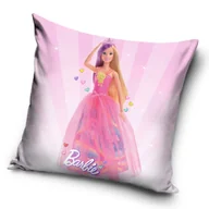 Pościel dla dzieci - Poszewka 40x40 dekoracyjna MIĘKKI VELVET dla dziewczynki Barbie suknia bal - miniaturka - grafika 1