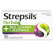 Przeziębienie i grypa - Strepsils - Pastylki Herbal czarny bez i jeżówka - miniaturka - grafika 1