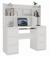 Biurka dla dzieci - Białe duże biurko z nadstawką E3-R28 - miniaturka - grafika 1