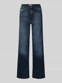 Spodnie damskie - Jeansy z szeroką nogawką z mieszanki bawełny model ‘JUICY’ - miniaturka - grafika 1