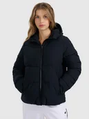 Kurtki damskie - 4F Kurtka puchowa z wypełnieniem syntetycznym damska - czarna XL - miniaturka - grafika 1