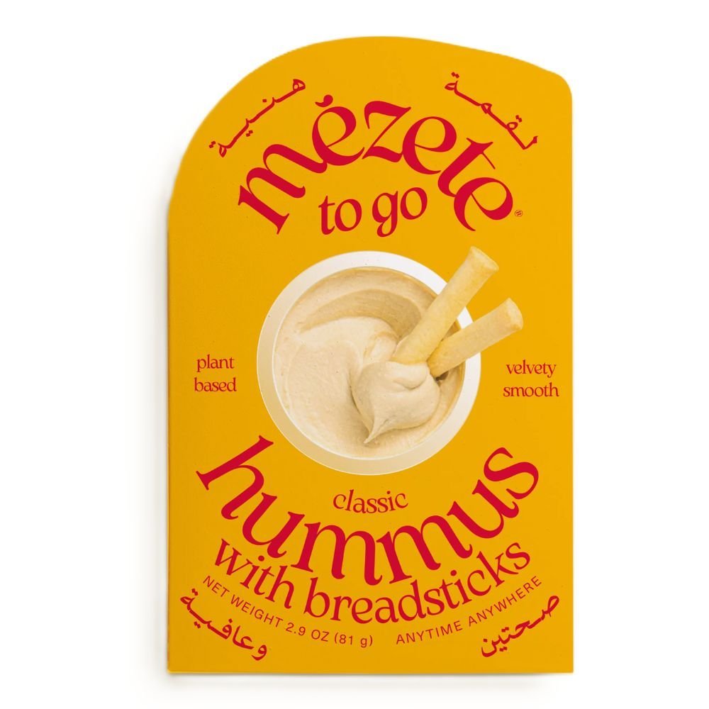 Mezete To Go Hummus klasyczny z paluszkami chlebowymi 81g