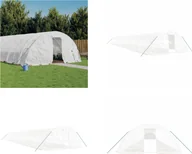 Szklarnie ogrodowe - vidaXL Szklarnia z ramą stalową biała 120 m² 24x5x2,3 m - Szklarnia - Szklarnie - Tunel foliowy - Szklarnia Walk-in - miniaturka - grafika 1