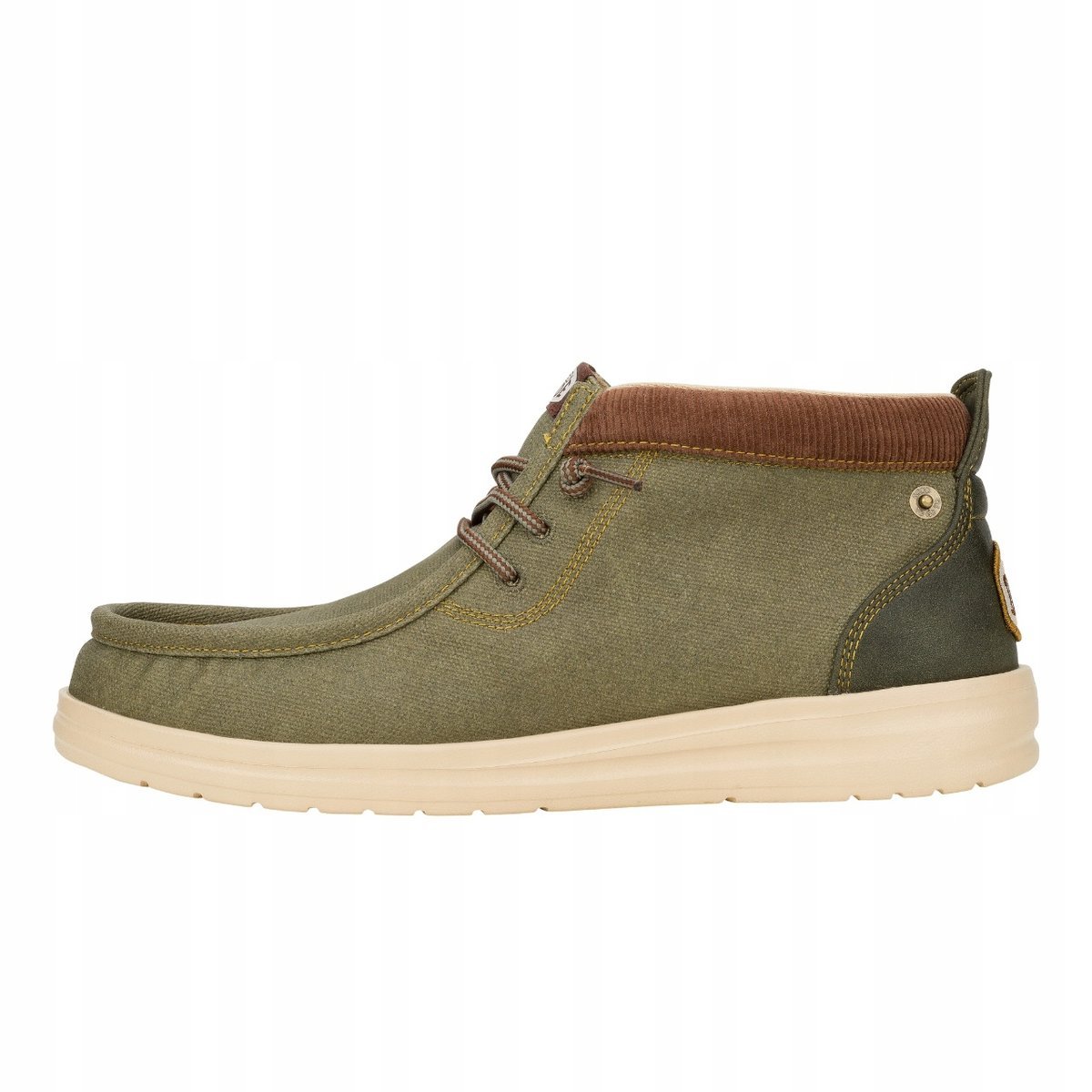 Męskie Wysokie Mokasyny Buty Półbuty Wsuwane HeyDude Wally Grip Workwear 45