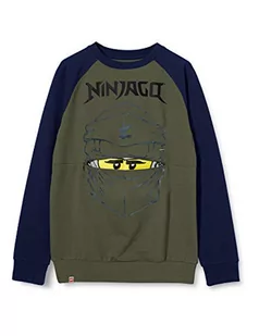 LEGO Bluza chłopięca Mw Ninjago, 847 Green, 104 cm - Bluzy dla chłopców - miniaturka - grafika 1