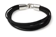 Bransoletki - Bransoletka Sznurek Woskowany Czarny - miniaturka - grafika 1