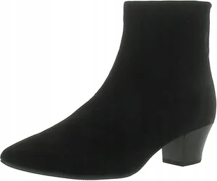 CLARKS BOTKI CZARNE NA OBCASIE SKÓRZANE ZA KOSTKĘ NA ZAMEK ZAMSZOWE 39 J_A - Botki damskie - miniaturka - grafika 1