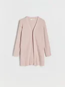 Swetry dla dziewczynek - Reserved - Długi kardigan - beżowy - miniaturka - grafika 1