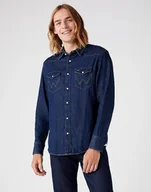Koszule męskie - Męska Koszula Jeansowa Wrangler 27Mw New W5Mslw301-Xl - miniaturka - grafika 1