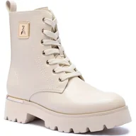 Botki damskie - Patrizia Pepe Botki z dodatkiem skóry - miniaturka - grafika 1