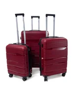 Walizki - Zestaw 3 walizek KEMER RGL PP3 Bordowy - miniaturka - grafika 1