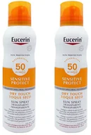 Balsamy i kremy do opalania - Spray przeciwsłoneczny do ciała Eucerin Sun Spray Oil Control Dry Touch SPF50 2x200 ml (4005800327100) - miniaturka - grafika 1