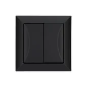 Wyłączniki światła i elektryczne - Włącznik świecznikowy czarny POLA - miniaturka - grafika 1