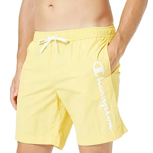 Champion Męskie szorty plażowe Legacy Ac Logo kąpielówki, żółte, S - Spodenki damskie - miniaturka - grafika 1