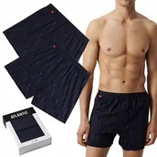 Majtki damskie - BOKSERKI MĘSKIE LUŹNE SZORTY ATLANTIC 2MBX074 GRANATOWE 2PAK *S* - Atlantic - miniaturka - grafika 1