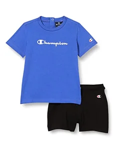 Champion Legacy American Classics-Logo S/S T-Shirt & Szorty Pełna Baby, (Niebieski Kobalt/Czarny), 24 miesi?cy - Spodenki damskie - miniaturka - grafika 1