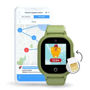 Locon Watch Lite GJD.06 + 1M Zielony - Smartwatch - miniaturka - grafika 1