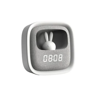 Lampa stołowa Bunny biała budzik 2.5 W LED Sanico - Lampy stojące - miniaturka - grafika 1