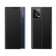 Etui i futerały do telefonów - New Sleep Case etui do Xiaomi Redmi Note 12 5G / Poco X5 5G pokrowiec z klapką podstawka czarne - miniaturka - grafika 1