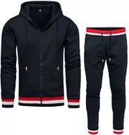 Dresy męskie - Dres męski bluza i spodnie granatowy Recea - XXL - miniaturka - grafika 1