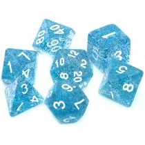 Rebel Komplet kości RPG Brokatowe Niebieskie OD 24,99zł - Akcesoria do gier planszowych - miniaturka - grafika 1