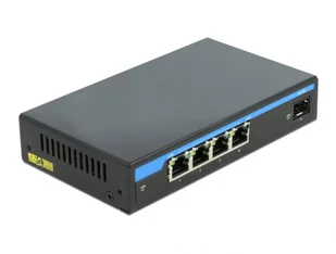 DeLOCK Przełącznik Gigabit Ethernet z 4 portami PoE + 1 SFP 87765 - Pozostałe akcesoria sieciowe - miniaturka - grafika 1