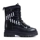 Botki damskie - Ocieplane workery damskie na platformie Vinceza czarne - miniaturka - grafika 1