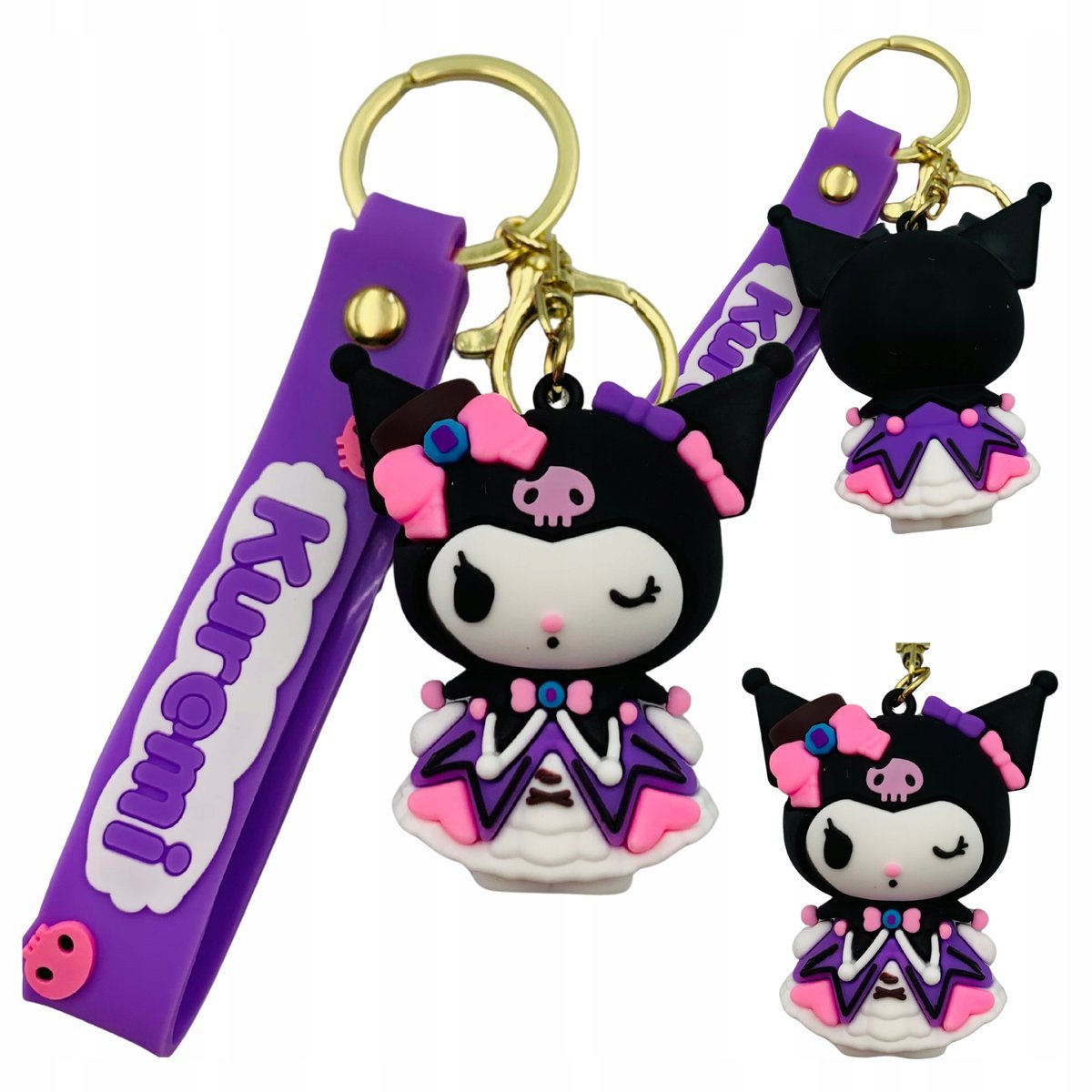 Brelok Do Kluczy Kuromi Laleczka Ciemna Kawaii Auta Zawieszka Breloczek 3D