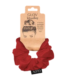 Satynowa gumka do włosów Scrunchies Red - Ozdoby do włosów - miniaturka - grafika 1