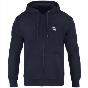 Karl Lagerfeld bluza męska granatowa rozpinana z kapturem 705074 XXL - Bluzy męskie - miniaturka - grafika 1