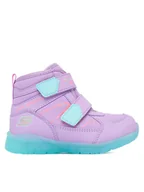 Buty dla dziewczynek - Skechers Śniegowce Illumi-Brights 319310N LVMT Fioletowy - miniaturka - grafika 1