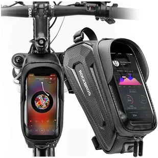 Etui torba sakwa wodoodporna na rower uchwyt na telefon na ramę RockBros B68 Czarne - Pozostałe akcesoria do telefonów - miniaturka - grafika 10