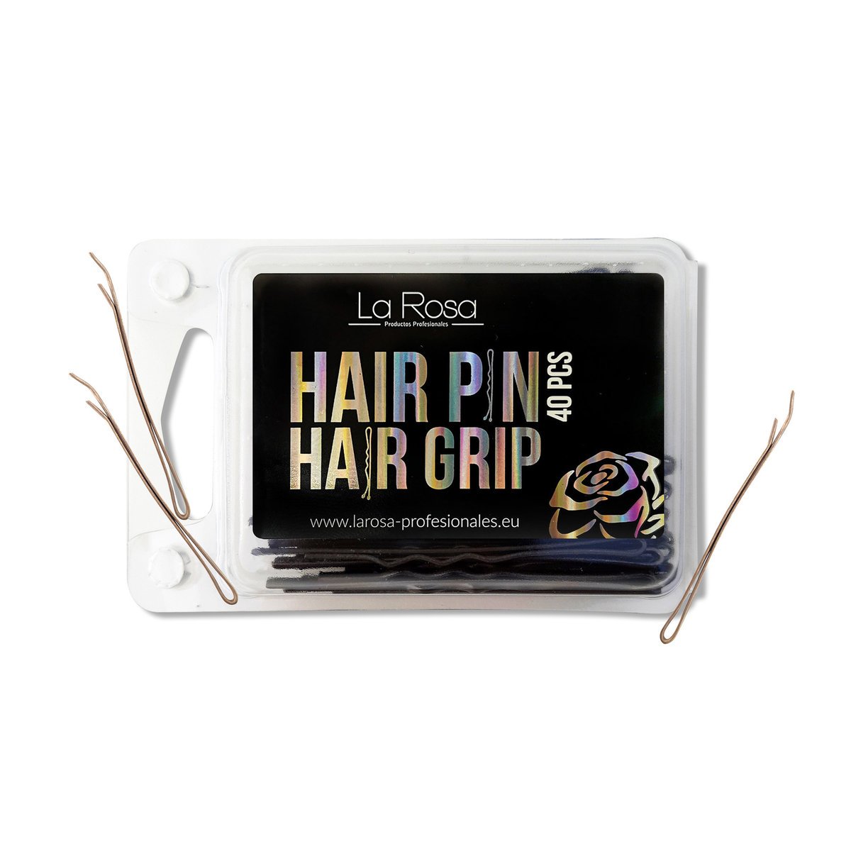 La Rosa Wsuwki proste złote małe 40 sztuk