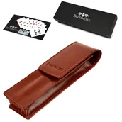 Etui na dokumenty i karty - Etui na długopisy pojemne brązowe skórzane Beltimore G91 brązowy, beżowy - miniaturka - grafika 1