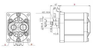 Pompa hydrauliczna zębata PRESKO 32 cm3/obr. 48l Grupa 3PE GR3 - Akcesoria do hydrauliki siłowej - miniaturka - grafika 2