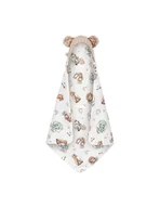 Koce i narzuty dla dzieci - Bonjour Cherie Kocyk bambusowy do fotelika samochodowego 90/90 Safari minky Beige - miniaturka - grafika 1