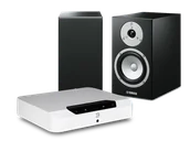 Zestawy stereo - Bluesound POWERNODE EDGE (biały) + NS-BP301 (czarny) - miniaturka - grafika 1