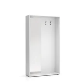 Inne meble biurowe - PLAN Ścianka na ubrania (wieszak) ze zwierciadłem, 2 haczyki, biała 6101288 - miniaturka - grafika 1