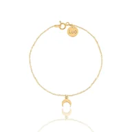 Bransoletki - Bransoletka srebrna pozłacana z małym księżycem - miniaturka - grafika 1