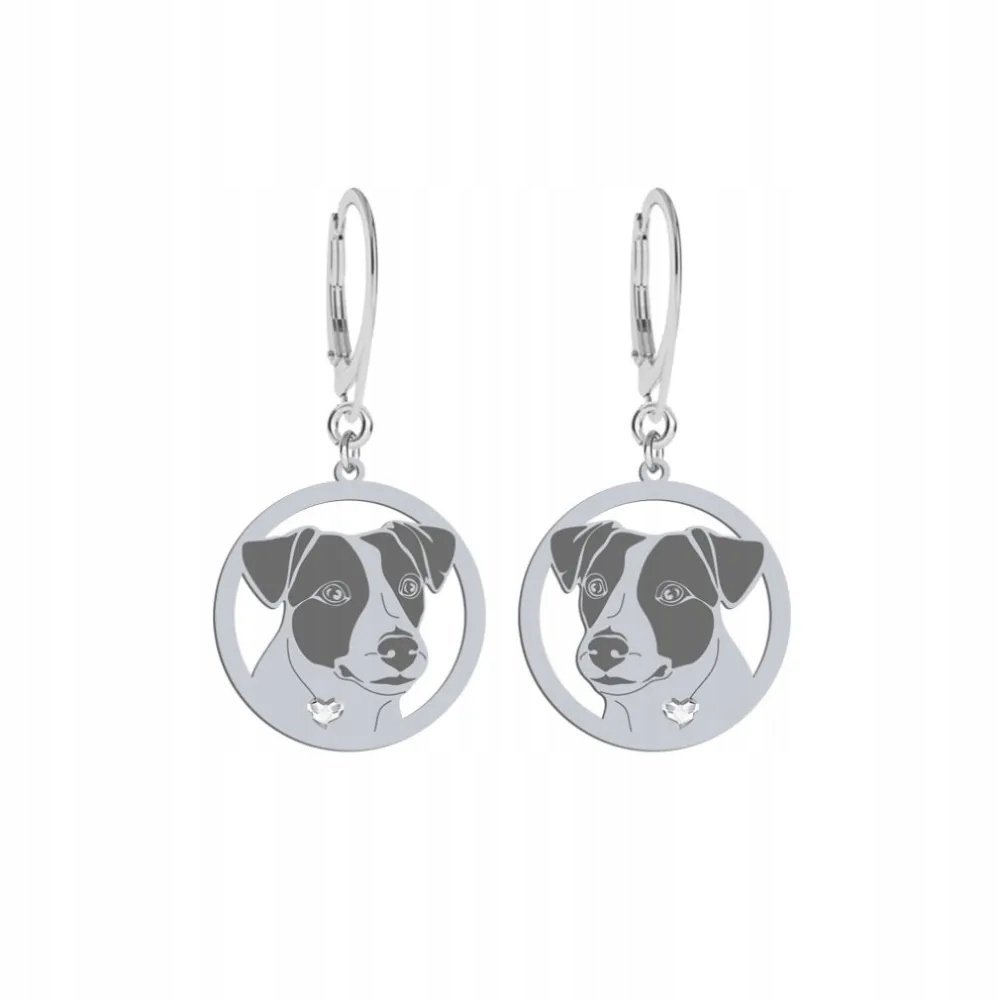 Kolczyki Srebrne z Jack Russell Terrier Krótkowłosy 925 Biżuteria GRAWER