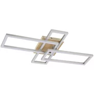 Lampy sufitowe - Rabalux Ashton 6590 plafon lampa sufitowa 1x24W LED 4000K biały/chrom - miniaturka - grafika 1