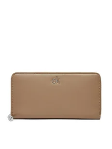Calvin Klein Duży Portfel Damski Ck Daily Large Zip Around_Pbl K60K612850 Brązowy - Portfele - miniaturka - grafika 1