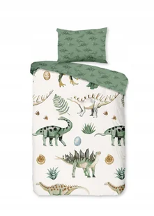 Zielono-beżowa bawełniana pościel dziecięca do łóżeczka 100x135 cm Gabi – Good Morning - Pościel dla dzieci - miniaturka - grafika 1